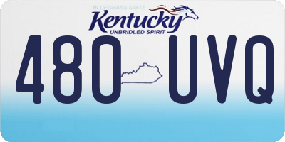 KY license plate 480UVQ
