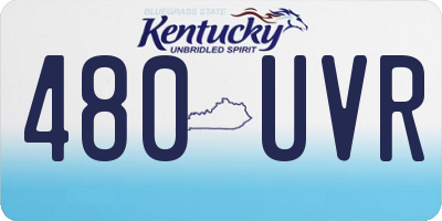 KY license plate 480UVR