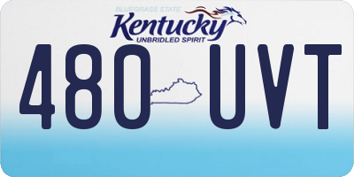 KY license plate 480UVT