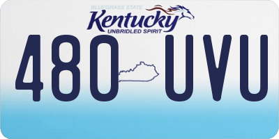 KY license plate 480UVU