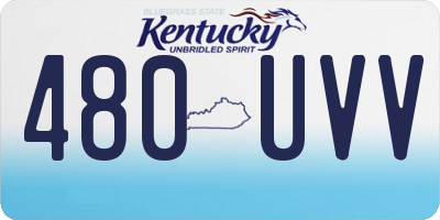 KY license plate 480UVV