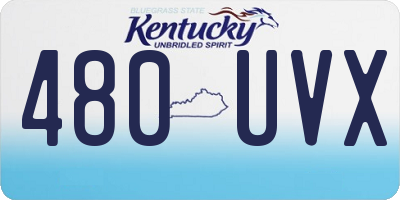 KY license plate 480UVX