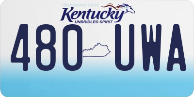 KY license plate 480UWA