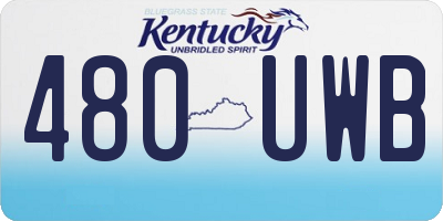 KY license plate 480UWB