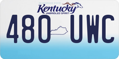 KY license plate 480UWC