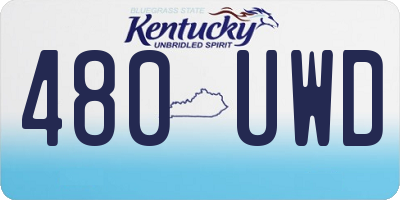 KY license plate 480UWD