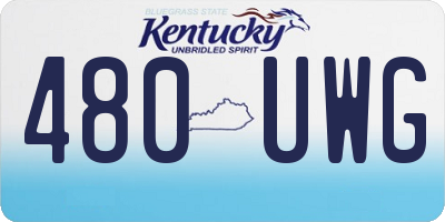KY license plate 480UWG