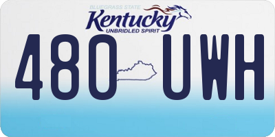 KY license plate 480UWH