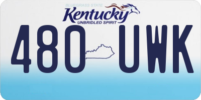 KY license plate 480UWK