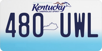 KY license plate 480UWL