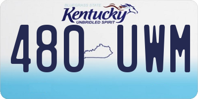 KY license plate 480UWM