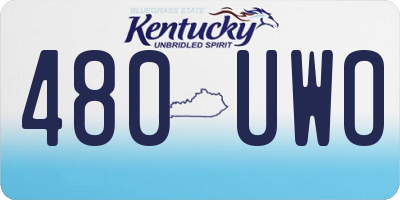 KY license plate 480UWO