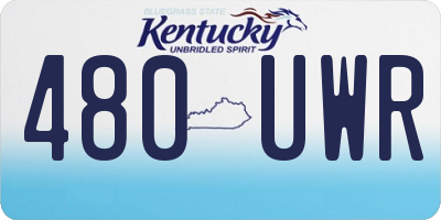 KY license plate 480UWR