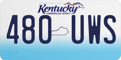 KY license plate 480UWS