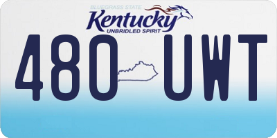 KY license plate 480UWT