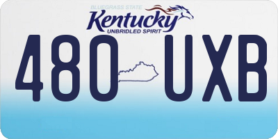 KY license plate 480UXB