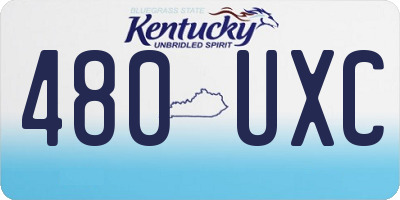 KY license plate 480UXC