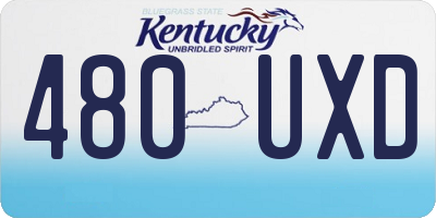 KY license plate 480UXD