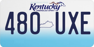KY license plate 480UXE
