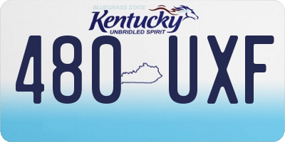 KY license plate 480UXF