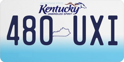 KY license plate 480UXI