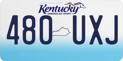 KY license plate 480UXJ