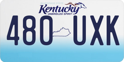 KY license plate 480UXK