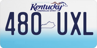 KY license plate 480UXL