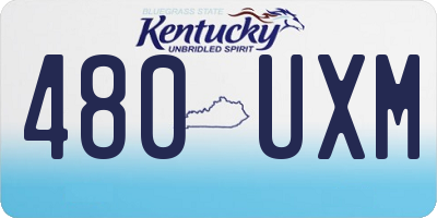 KY license plate 480UXM