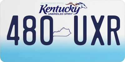 KY license plate 480UXR