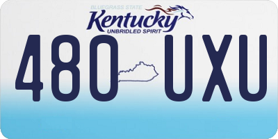 KY license plate 480UXU