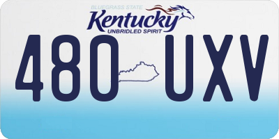 KY license plate 480UXV