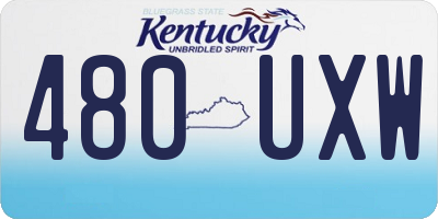 KY license plate 480UXW