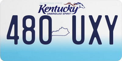 KY license plate 480UXY