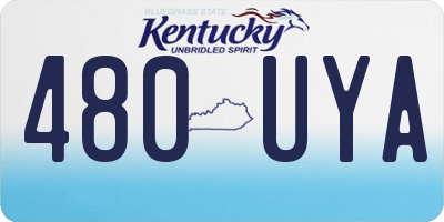 KY license plate 480UYA