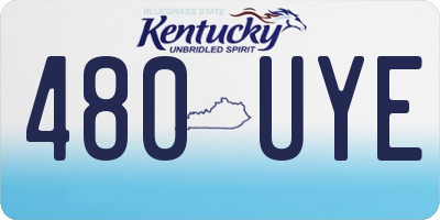 KY license plate 480UYE