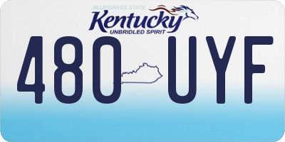 KY license plate 480UYF