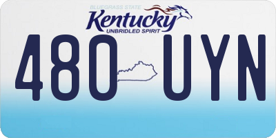 KY license plate 480UYN