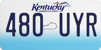 KY license plate 480UYR