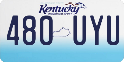 KY license plate 480UYU