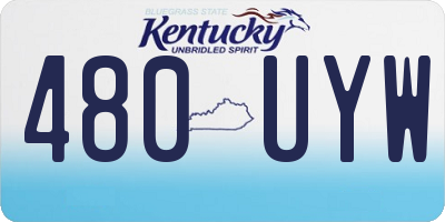 KY license plate 480UYW