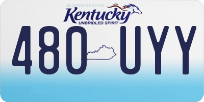 KY license plate 480UYY