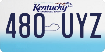 KY license plate 480UYZ