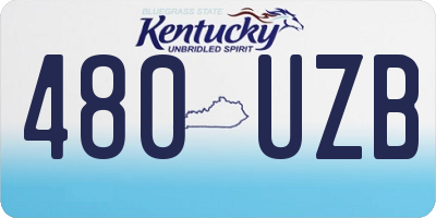 KY license plate 480UZB