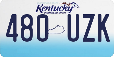 KY license plate 480UZK