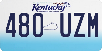 KY license plate 480UZM