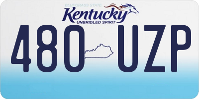 KY license plate 480UZP