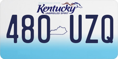 KY license plate 480UZQ