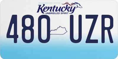 KY license plate 480UZR