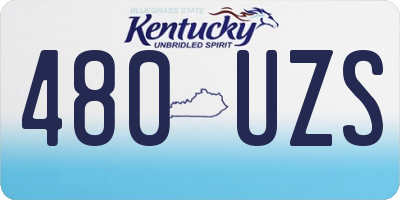 KY license plate 480UZS